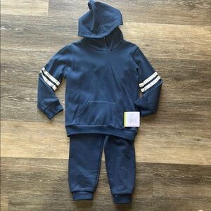 Kids Navy Blue Hoodie and Jogger Set
